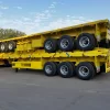 Best selling factory direct sale 3/4 axles heavy duty flatbed Semi Trailer 20FT 40FT Flat Bed Container truck trailers – Image 5