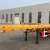 Best selling factory direct sale 3/4 axles heavy duty flatbed Semi Trailer 20FT 40FT Flat Bed Container truck trailers – Image 2