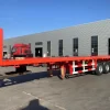 Best selling factory direct sale 3/4 axles heavy duty flatbed Semi Trailer 20FT 40FT Flat Bed Container truck trailers – Image 3