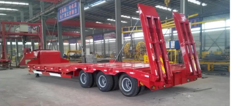 50-100 Tons Hydraulic Low Bed Trailer with Detachable gooseneck – Image 3