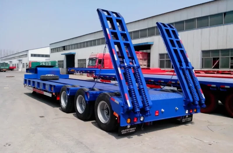 50-100 Tons Hydraulic Low Bed Trailer with Detachable gooseneck – Image 5