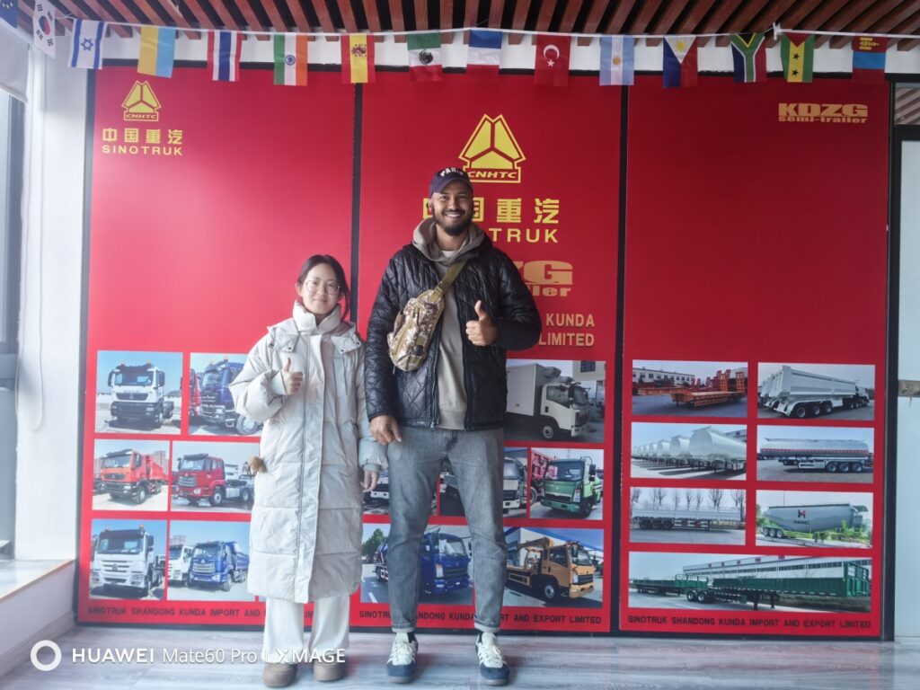 Zambian customers come to our company to purchase tractor trucks