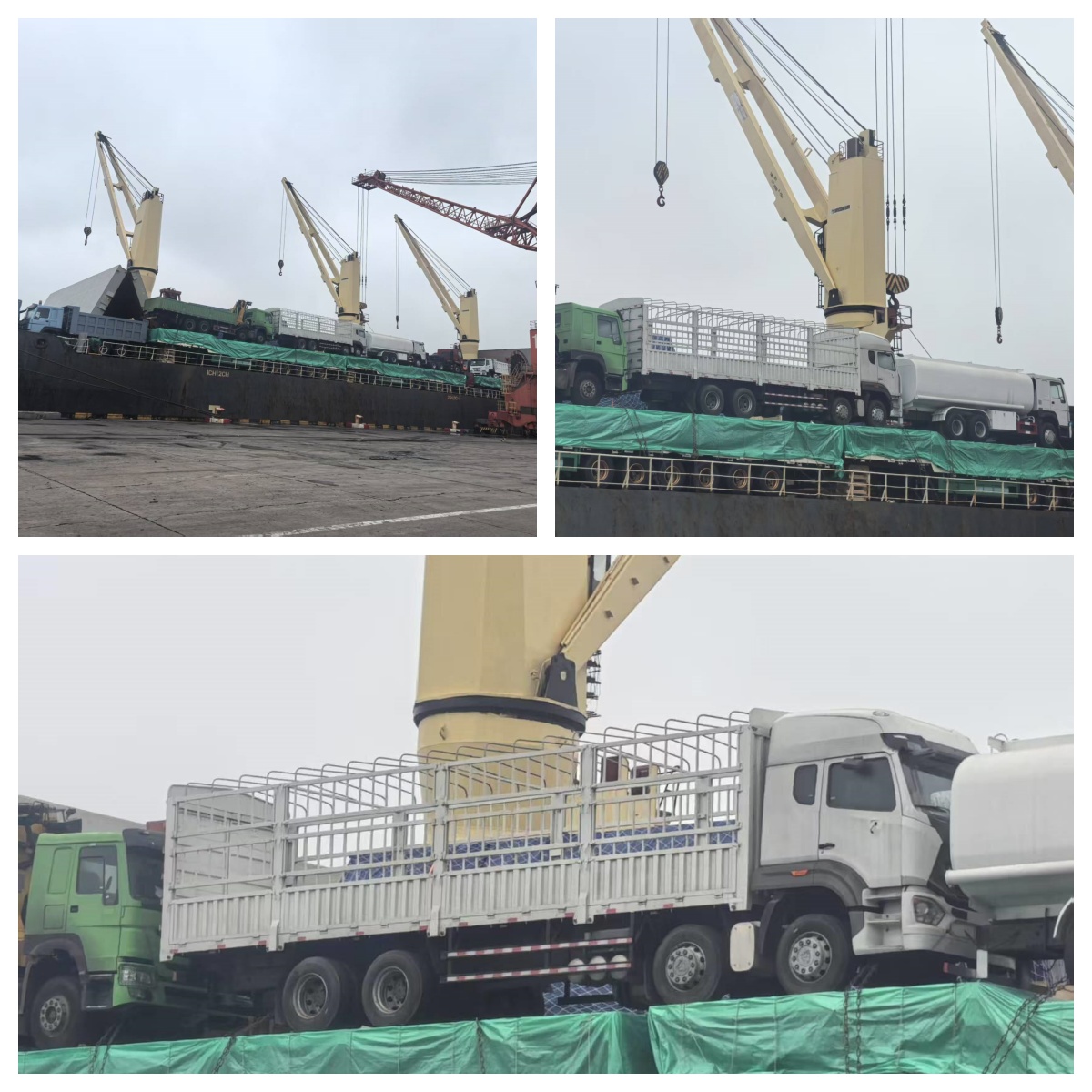 sinotruk howo NX 400hp 8×4 12 wheels High-sided  fence cargo truck ship to ghana